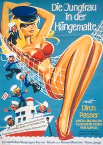 Filmplakat des Films Die Jungfrau in der Hngematte (Blajackor, S 1965, R: Arne Mattson), Entwurf: Heinz Nacken